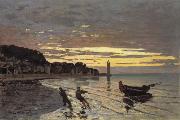 Claude Monet Towing of a Boat at Honfleur France oil painting artist